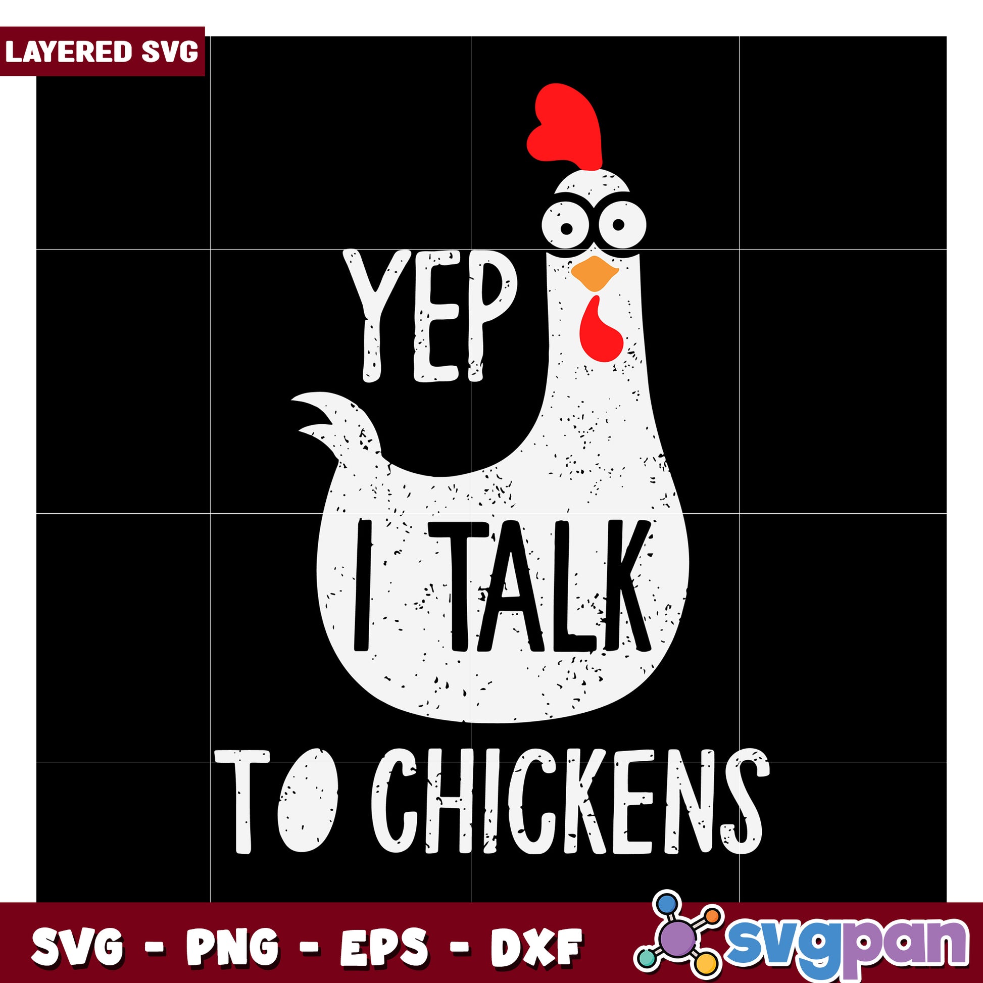 Funny Chicken SVG Design, Perfect for Farm Lovers and Crafters