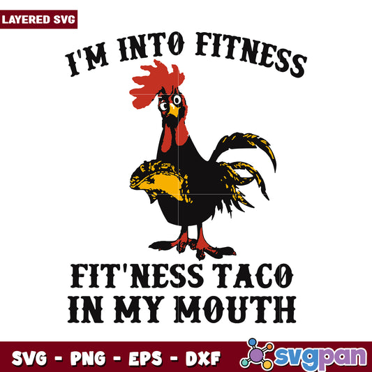 Funny Fitness Taco SVG Design, Perfect for Workout Enthusiasts
