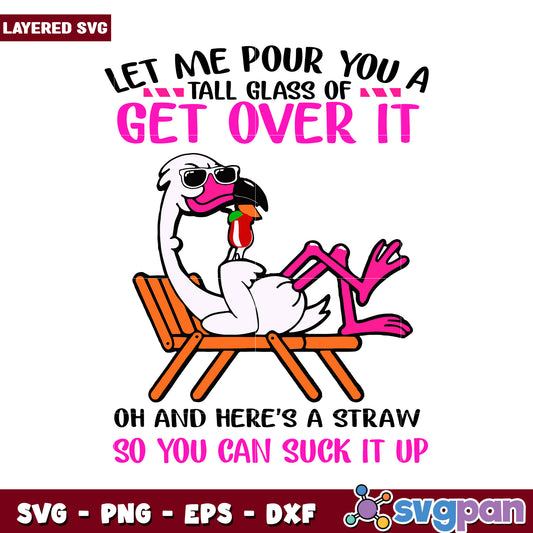 Funny Flamingo SVG Design for Relaxation, Perfect for Summer Vibes