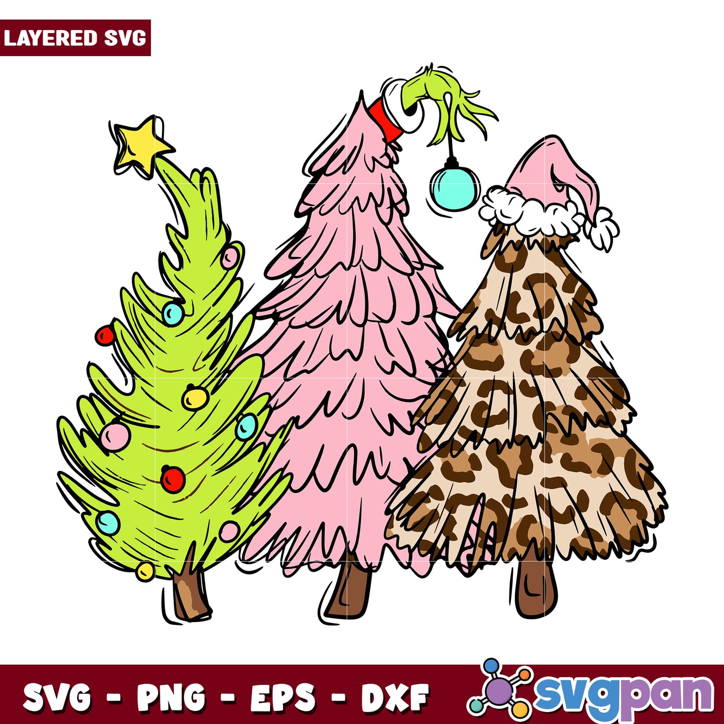 Funny Grinch Christmas Trees svg, christmas decor​ svg, grinchy svg