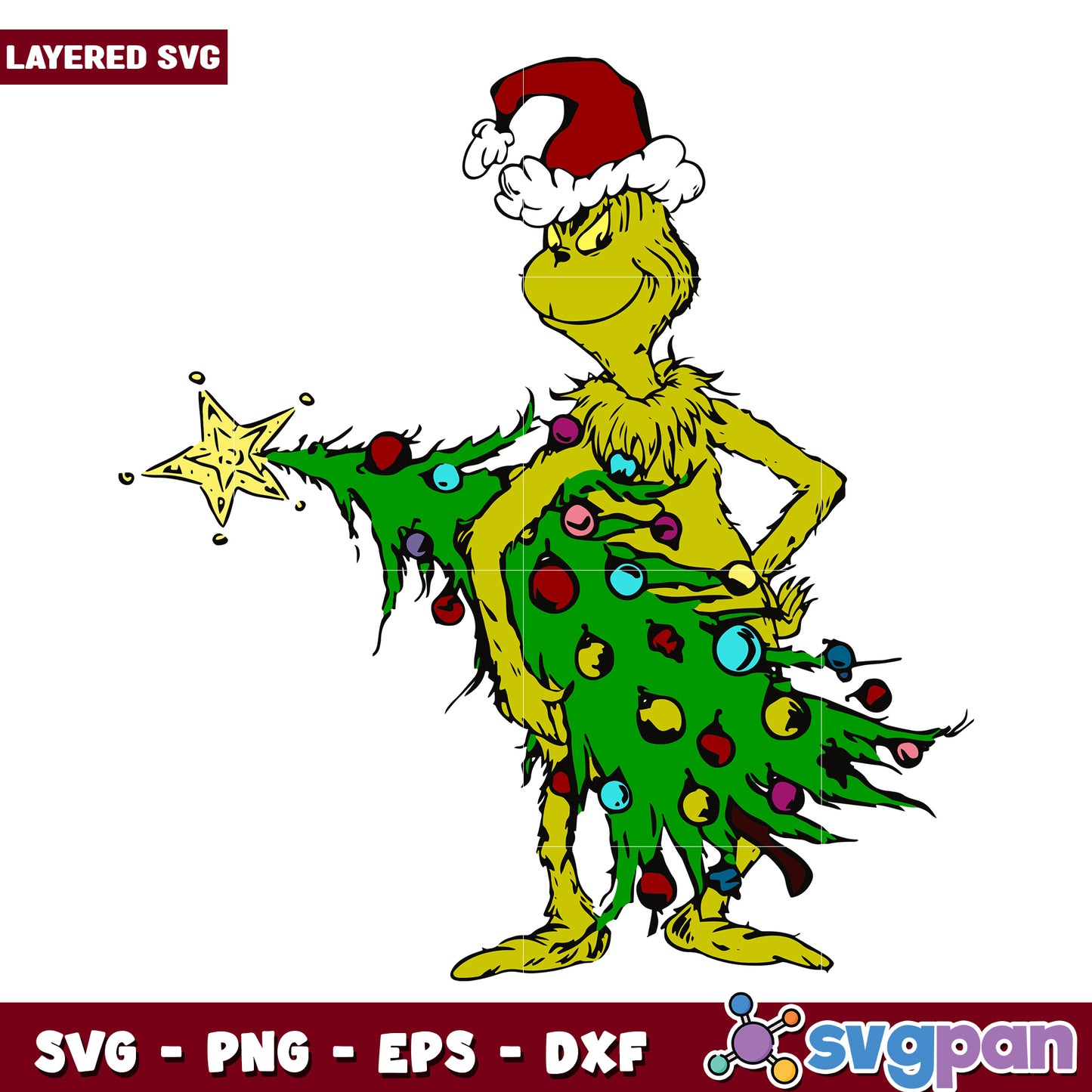 Funny Grinch Christmas Tree svg, christmas decor​ svg, grinchy svg
