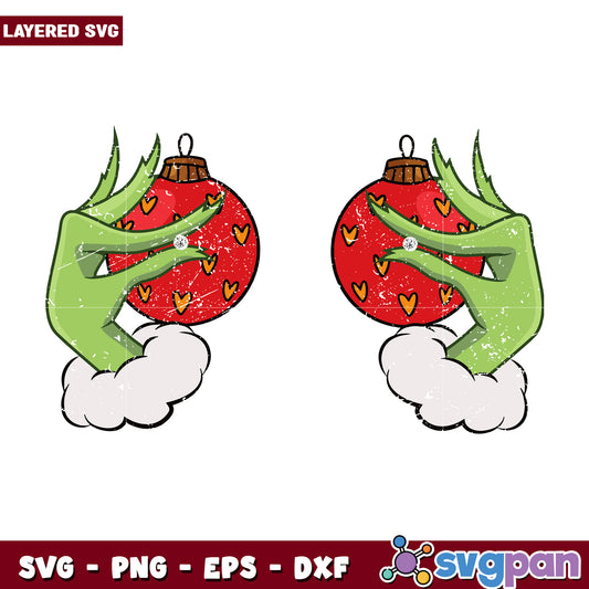 Funny Grinch Hands Christmas svg, christmas season​ svg, grinch cartoon svg