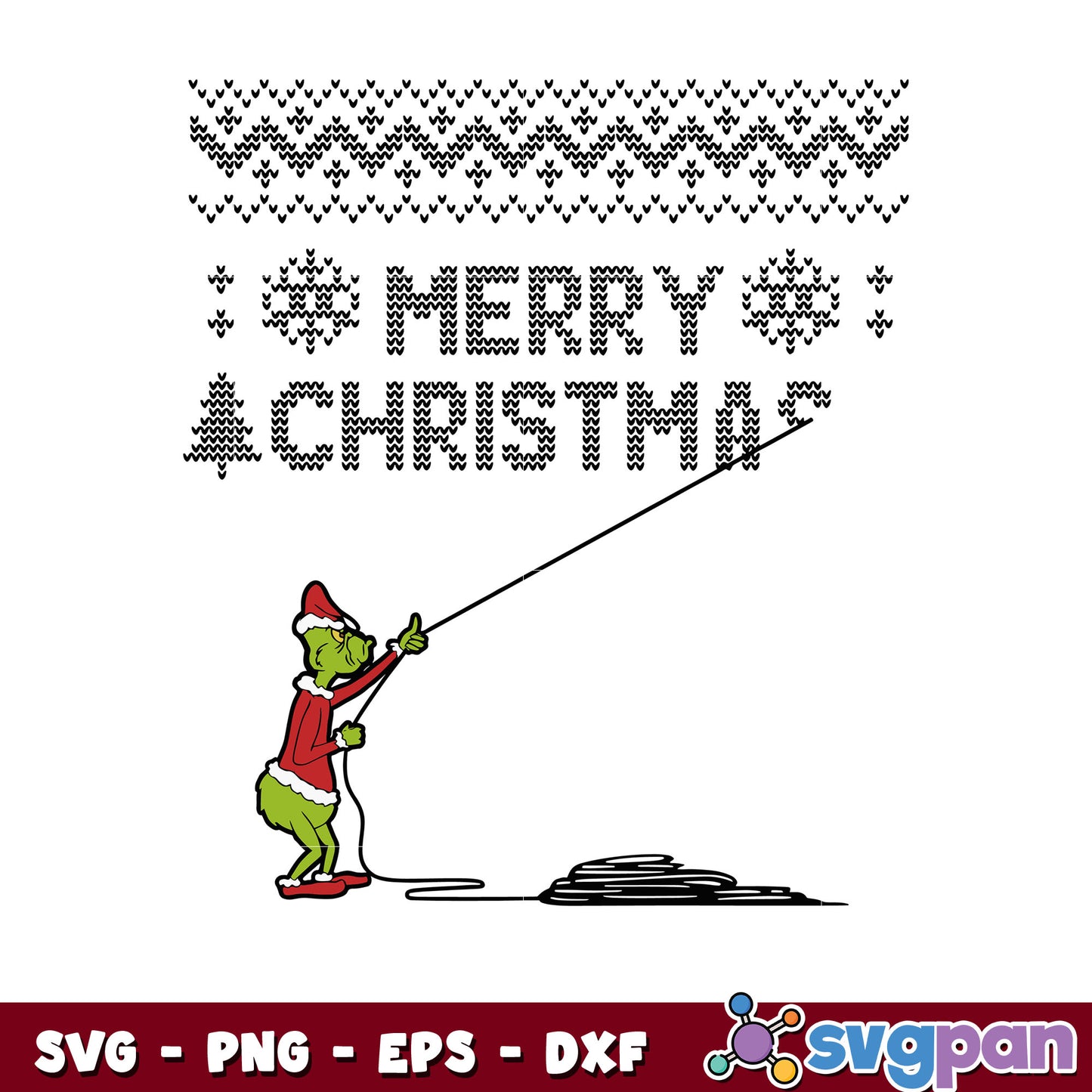 Funny Grinch Merry Christmas Santa Vibe svg, grinch christmas hat svg