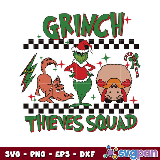Funny Grinch Thieves Squad svg, grinch and friends svg, grinch christmas svg