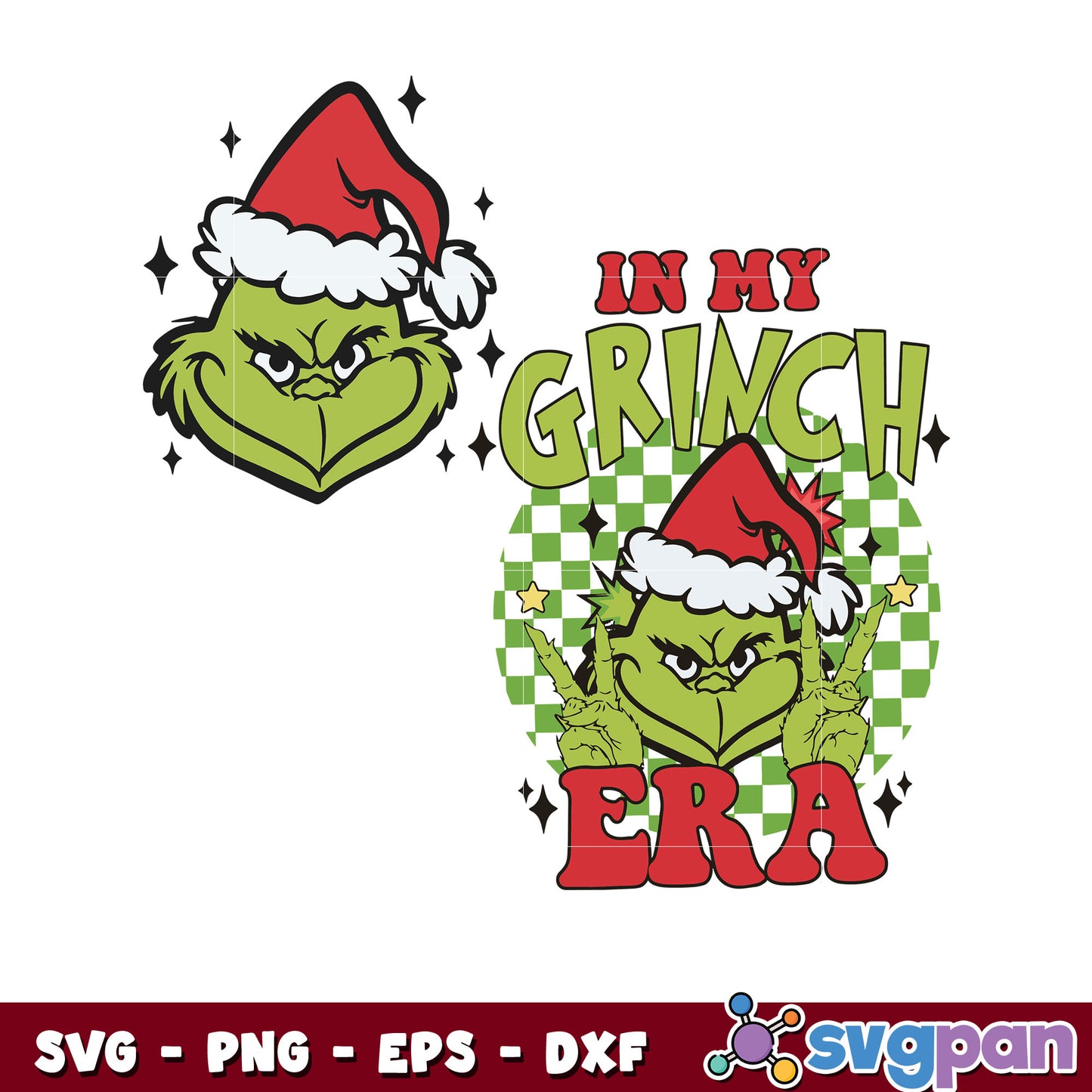 Funny In My Grinch Era Cosplay Santa svg