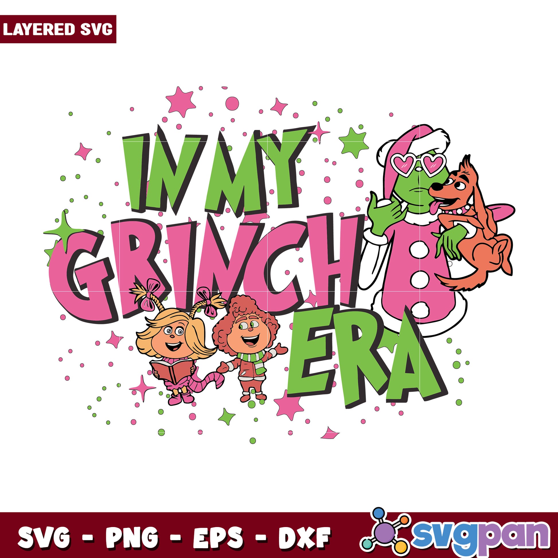 Funny In My Grinch Era Pink Christmas svg, christmas cookies svg, grinch design svg
