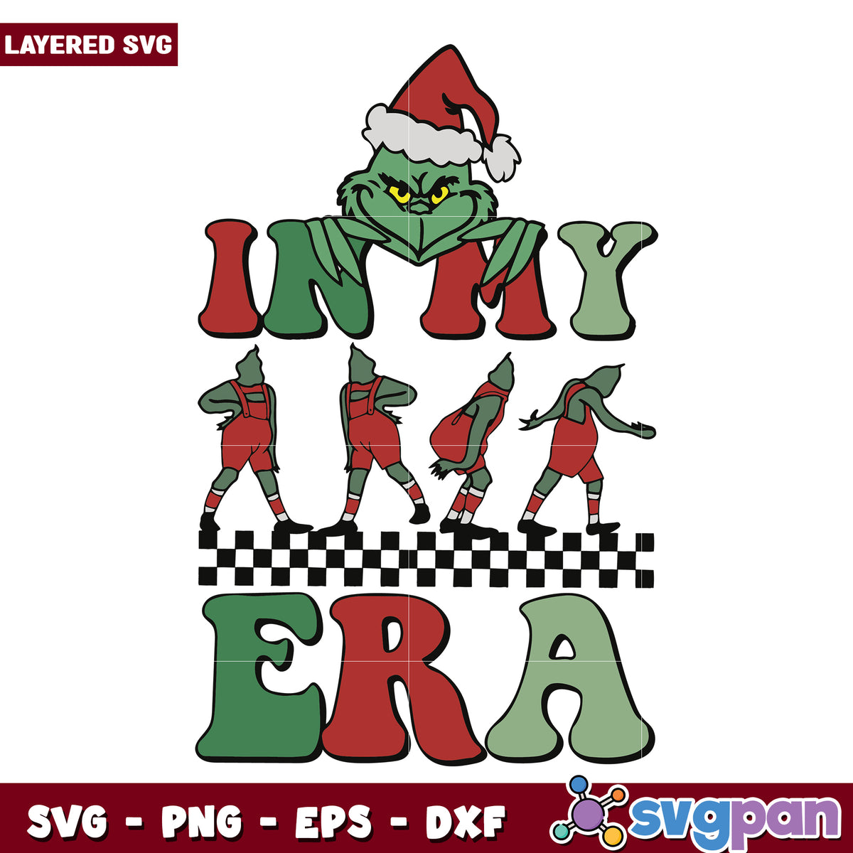 Funny In My Grinch Era Santa Vibe svg, christmas cookies svg, grinch design svg