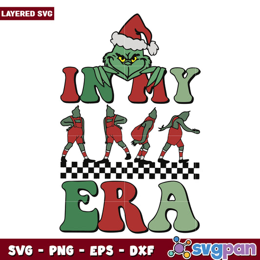 Funny In My Grinch Era Santa Vibe svg, christmas cookies svg, grinch design svg