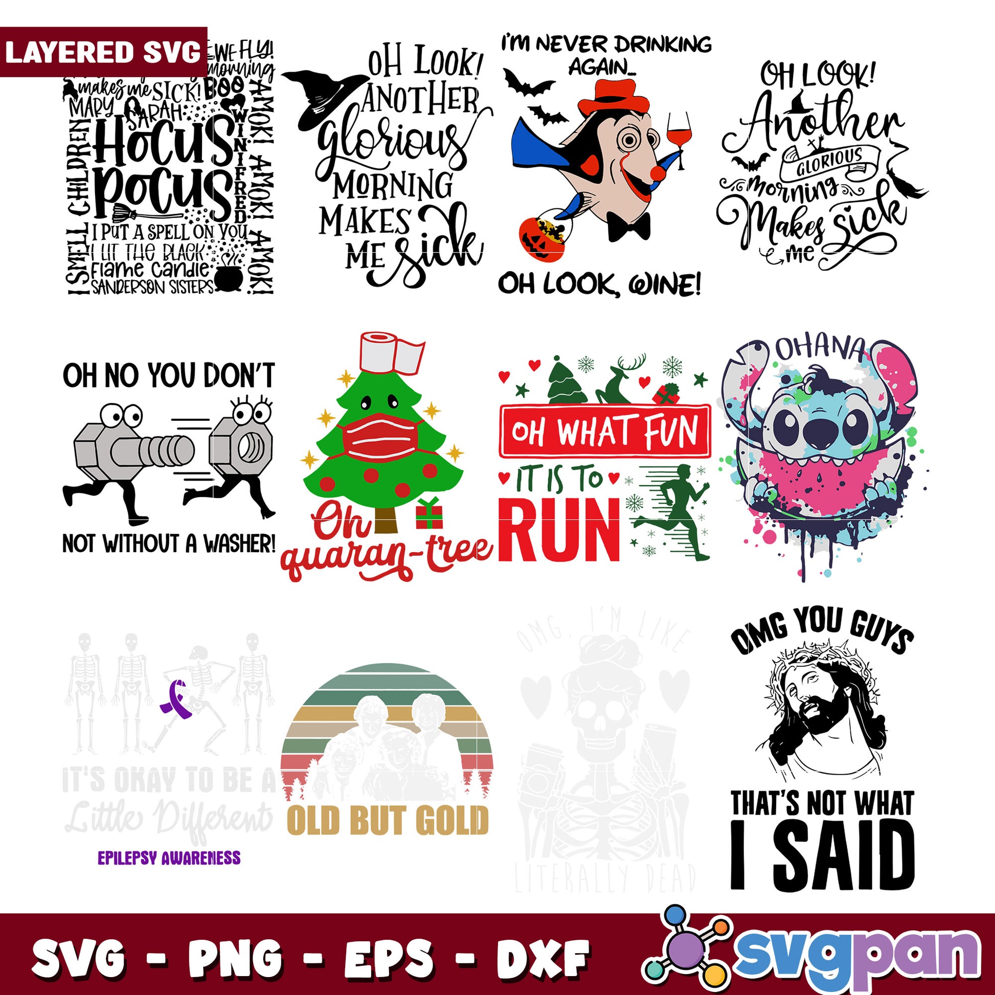 Funny Layered SVG Bundle for Crafting Projects
