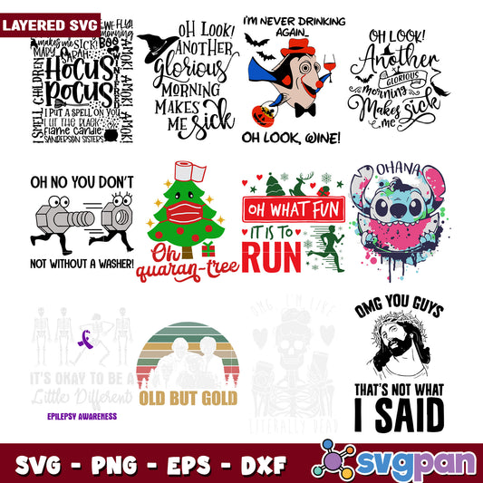 Funny Layered SVG Bundle for Crafting Projects