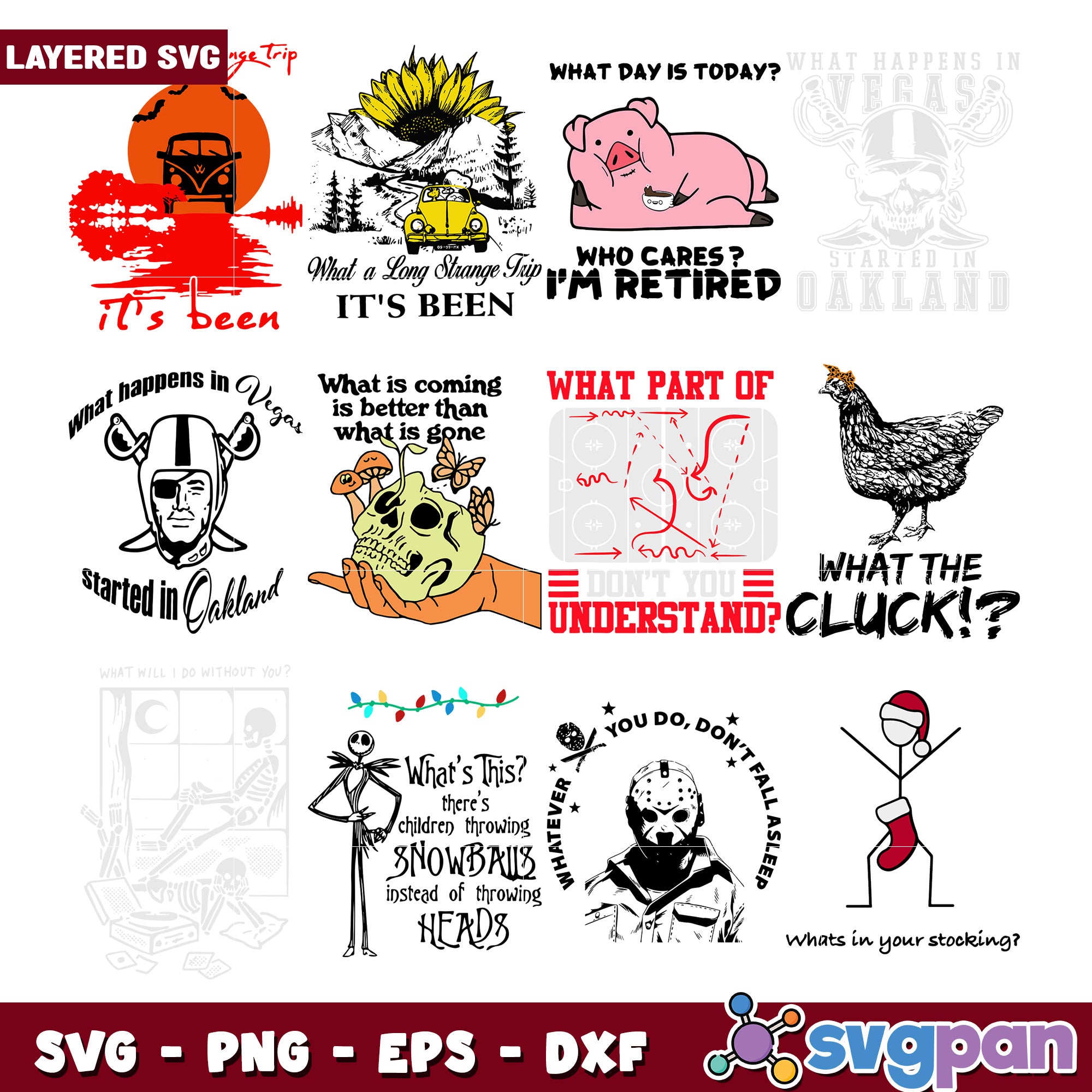 Funny Layered SVG Bundle for Creative Projects – svgpan