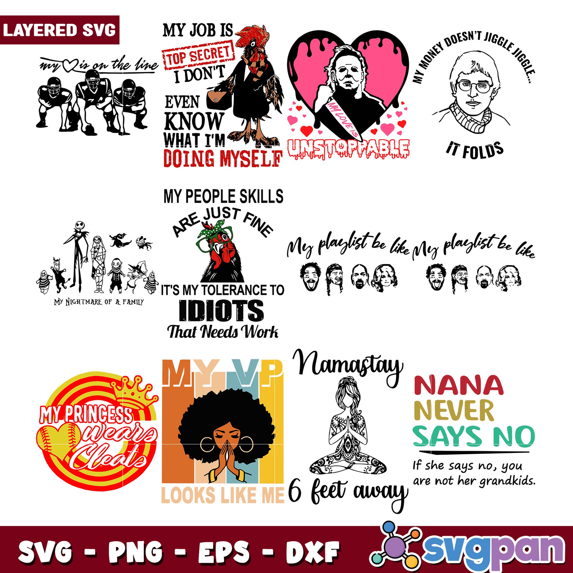 Funny Quote Bundle SVG for Creative Projects