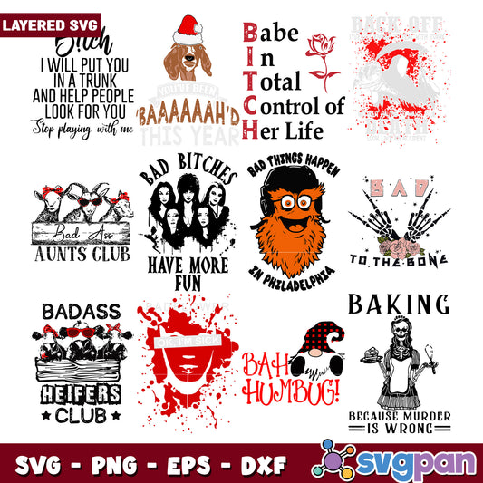 Funny Quotes SVG Bundle for Creative Projects