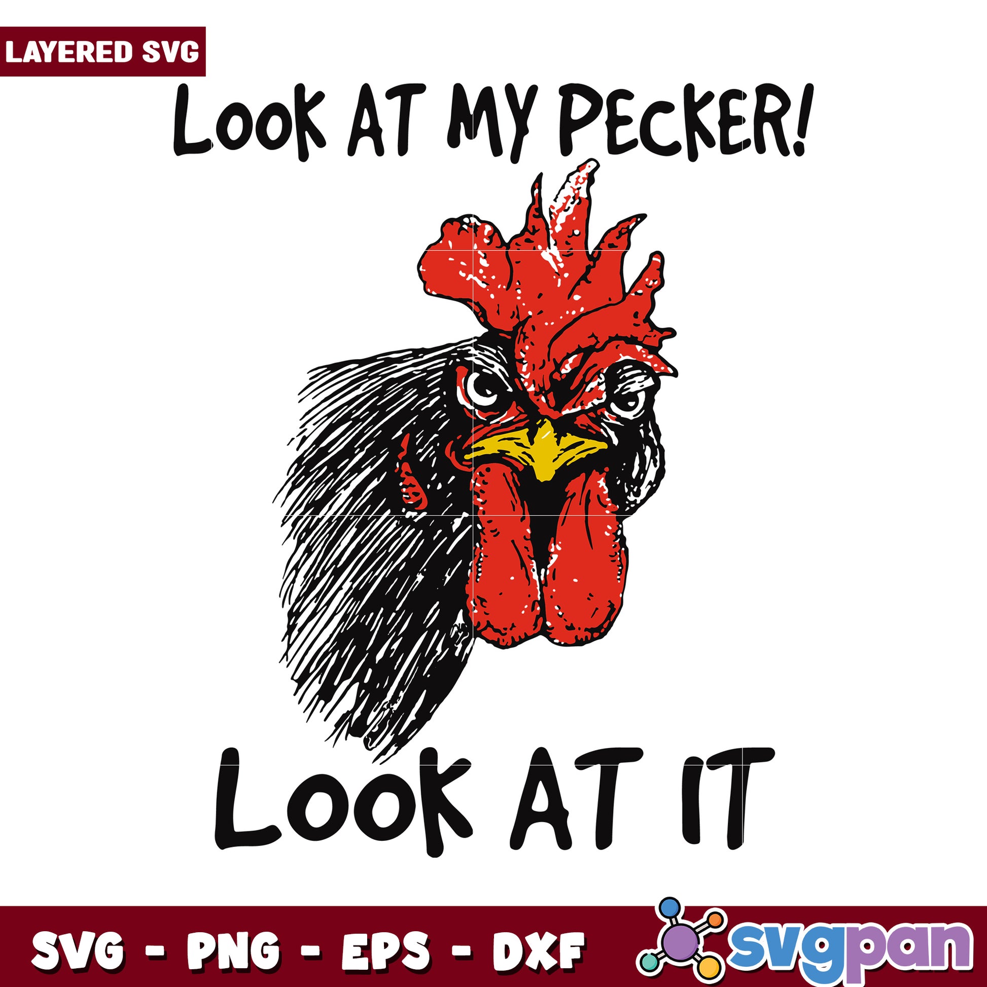 Funny Rooster SVG Design, Perfect for Craft and DIY Projects