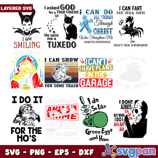Funny SVG Bundle Layered Designs