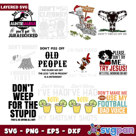 Funny SVG Bundle Sarcastic Sayings & Designs
