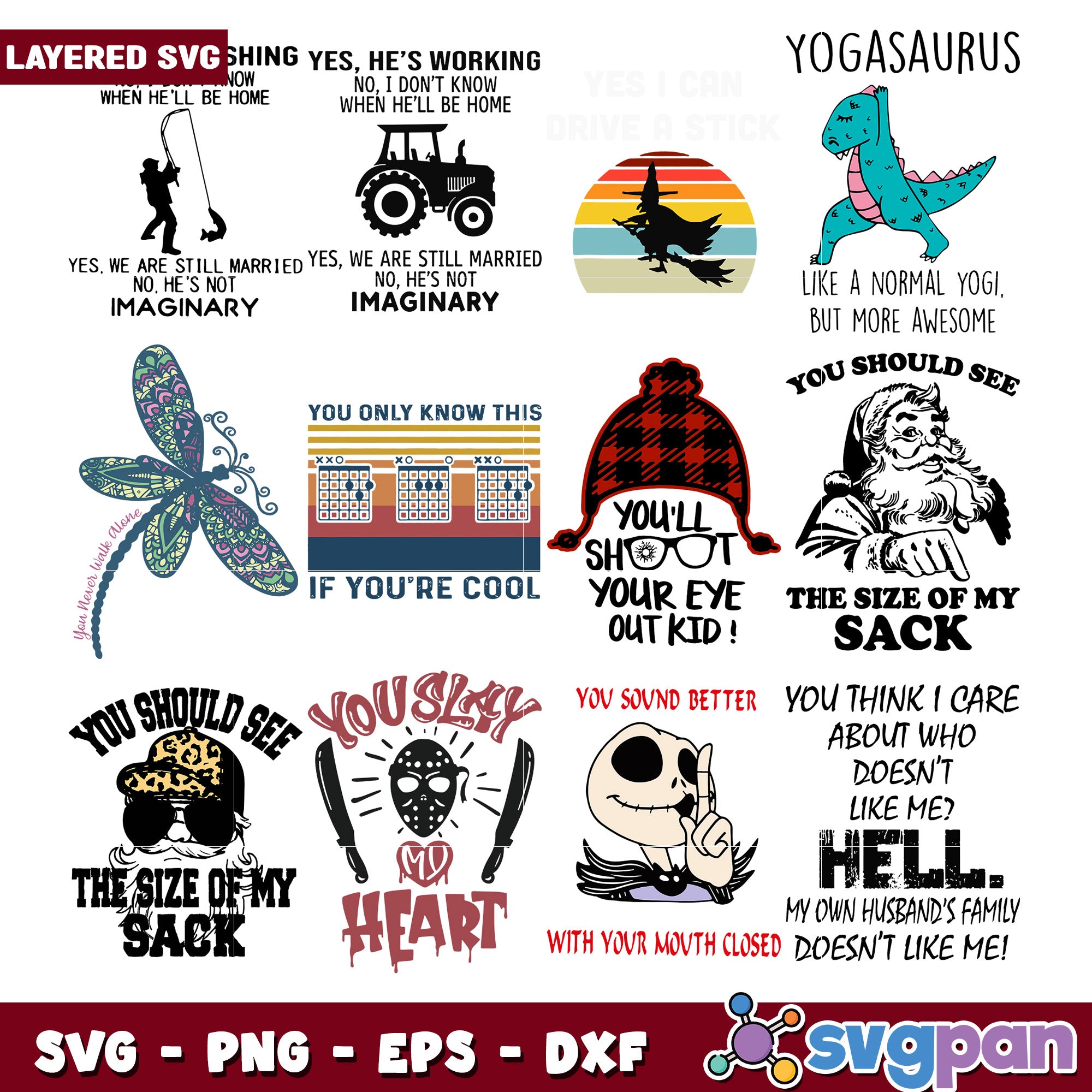 Funny SVG Bundle for DIY Projects and Crafts – svgpan