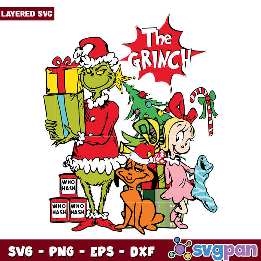 Funny The Grinch Characters Christmas svg, christmas cookies svg, grinch design svg
