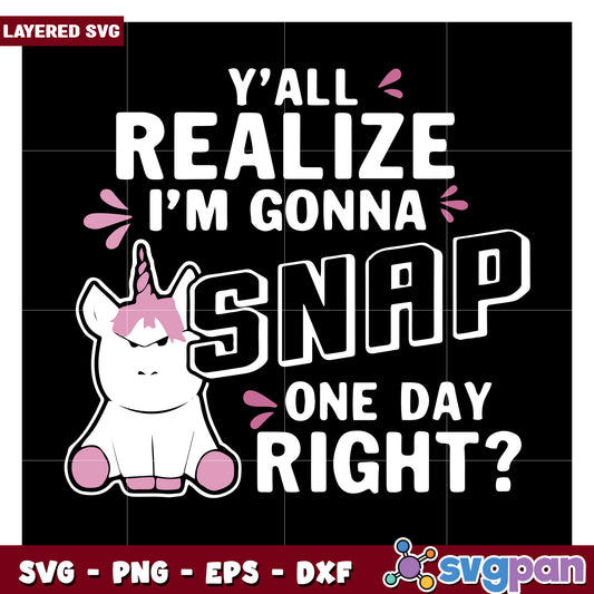 Funny Unicorn SVG Design, Perfect for Crafting and DIY Projects