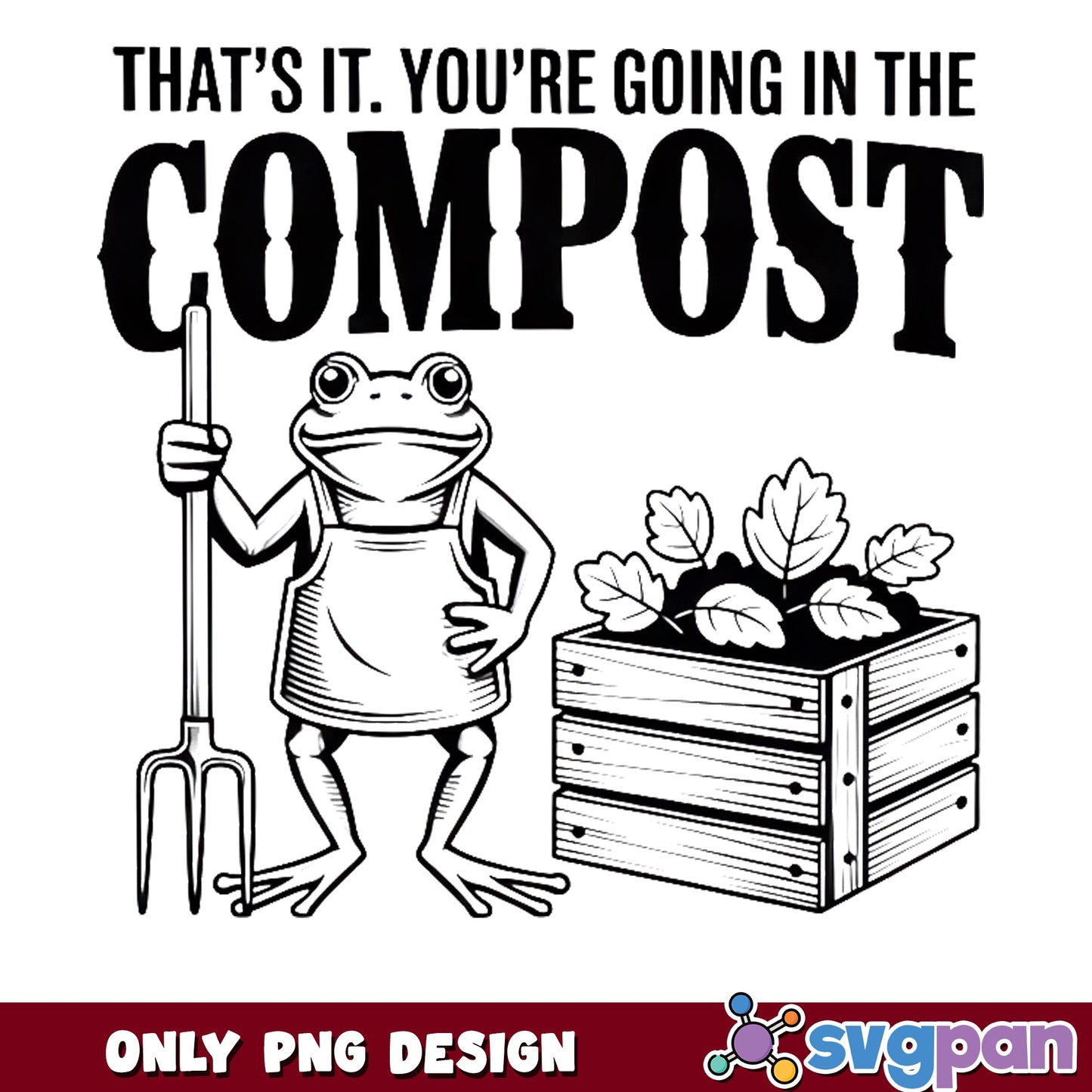 Funny Frog Gardening Compost PNG, Frog Lover PNG, Garden PNG