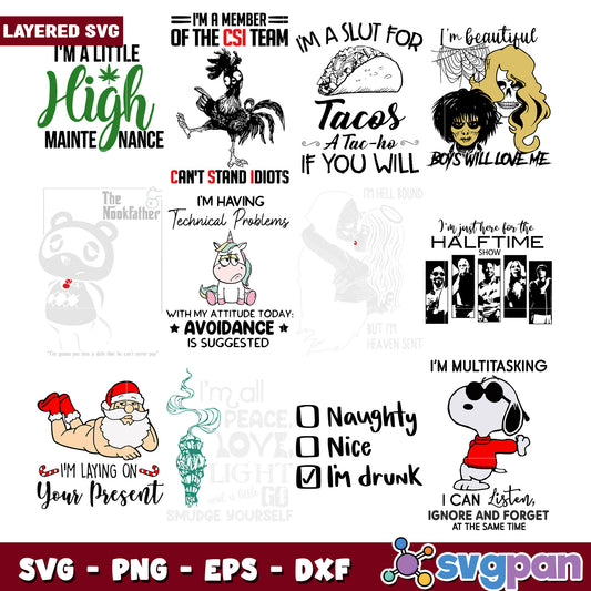 Funny and Quirky SVG Bundle for Creative Projects