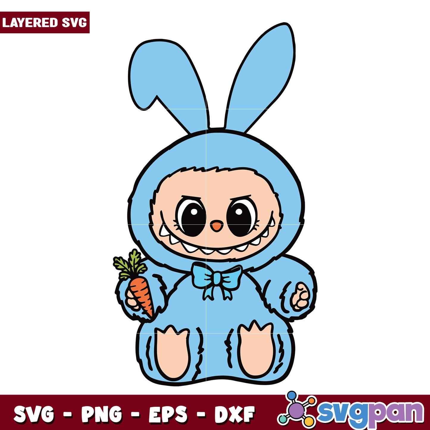 Funny blue labubu svg, labubu popmart svg, labubu toys svg