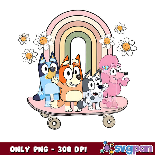 Funny bluey character family png, bluey and bingo png, bluey cartoon png