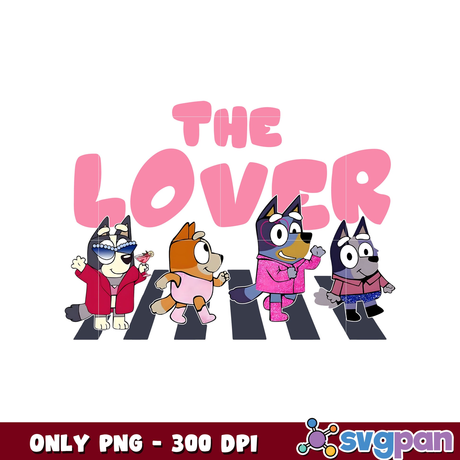 Funny bluey taylor swift lover png, bluey and friends png