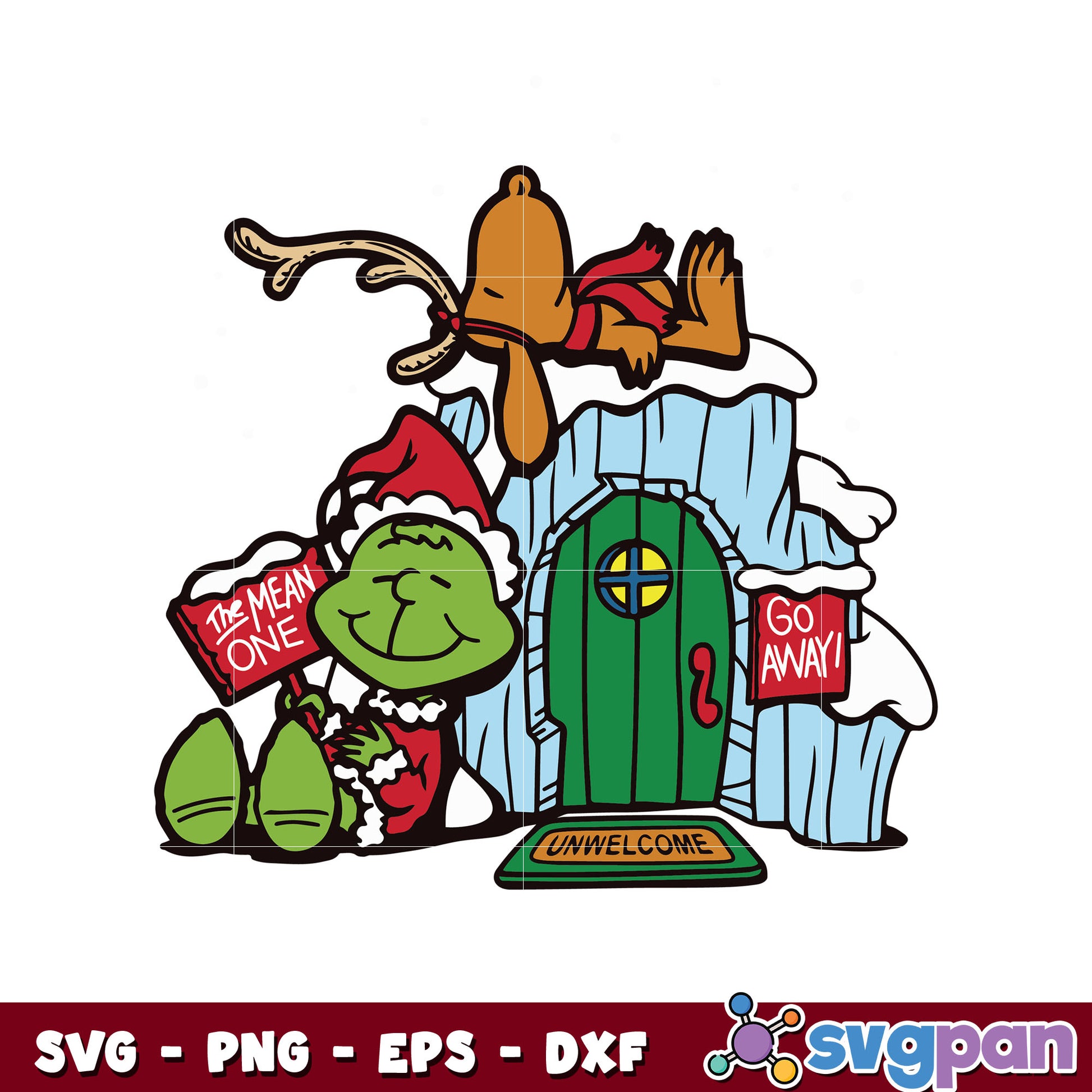 Funny christmas snoopy grinch svg