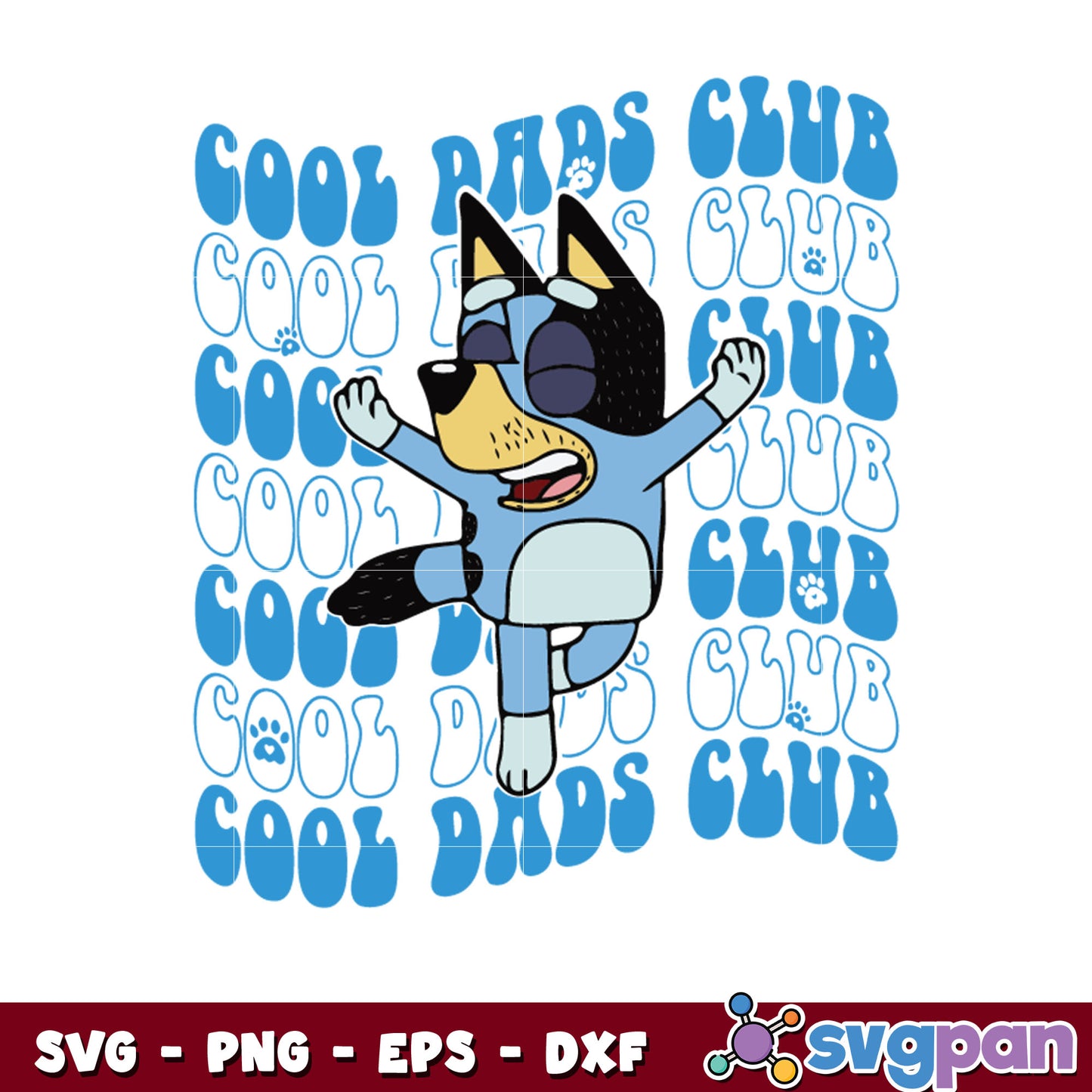 Funny cool dads club bluey cartoon svg, banbit​ svg, bluey svg