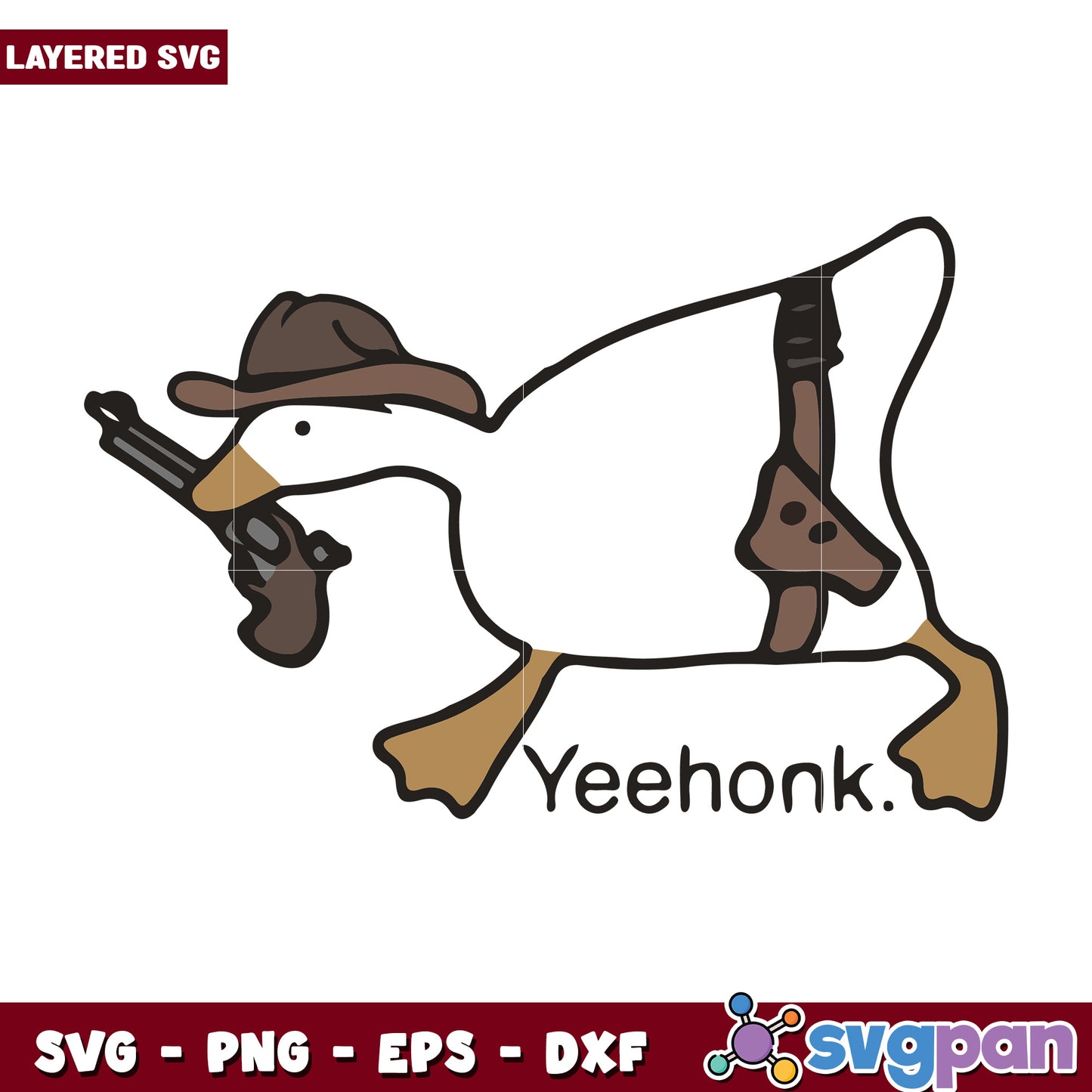 Funny cowboy goose yeehonk svg, funny goose svg, funny memes svg
