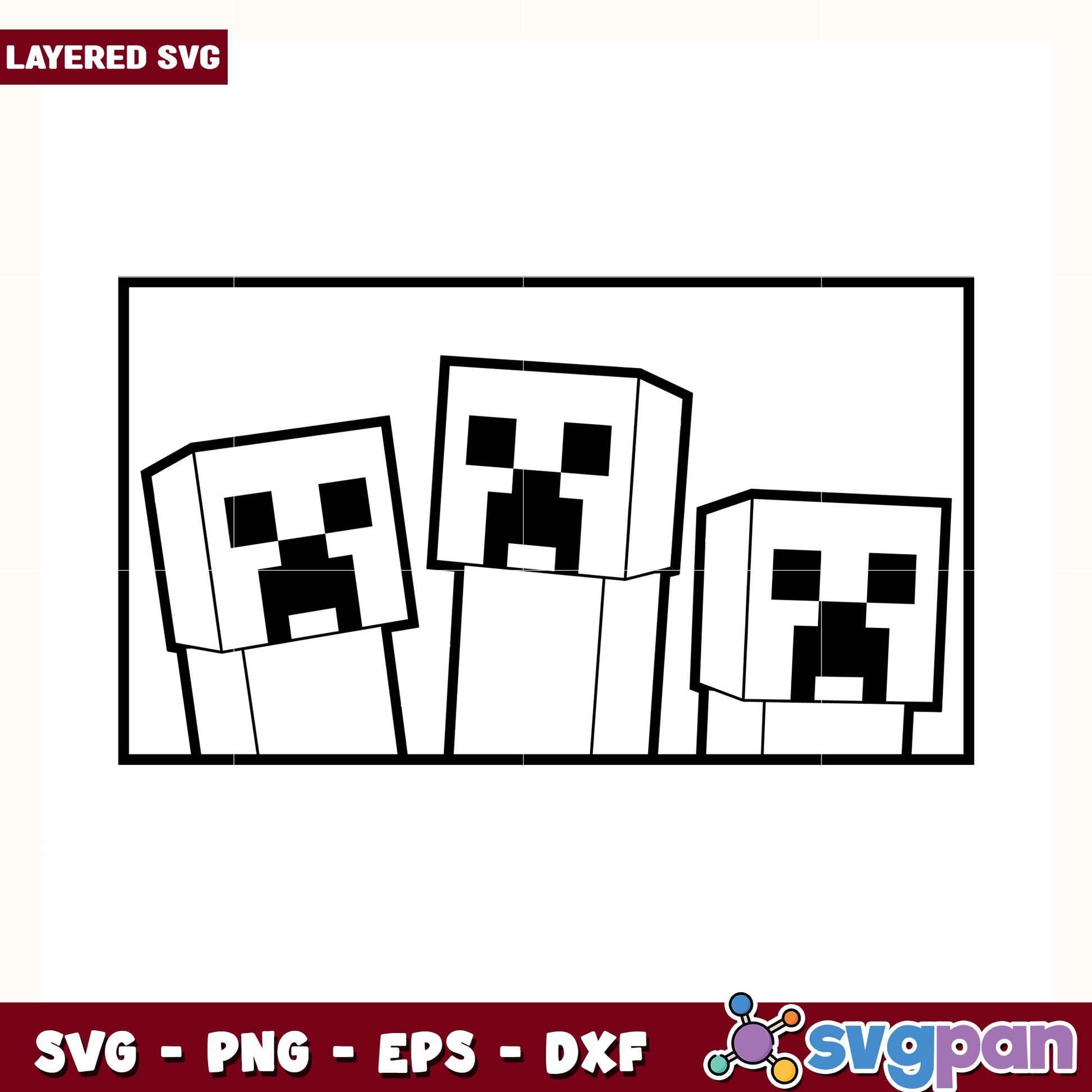 Funny creeper minecraft design svg, minecraft game svg, steve minecraft svg