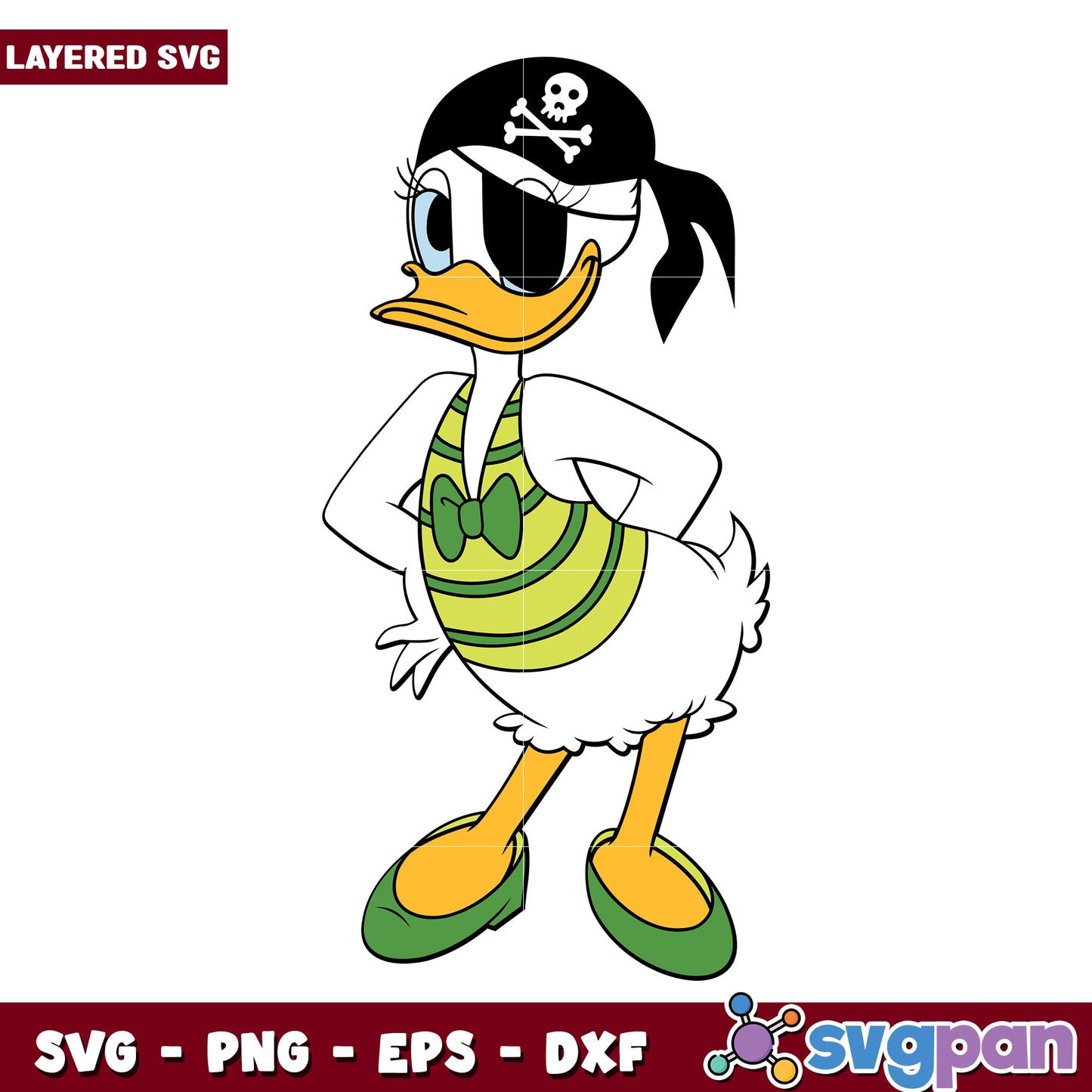 Funny daisy one eye pirate design svg, mickey mouse toys svg, disneyland svg