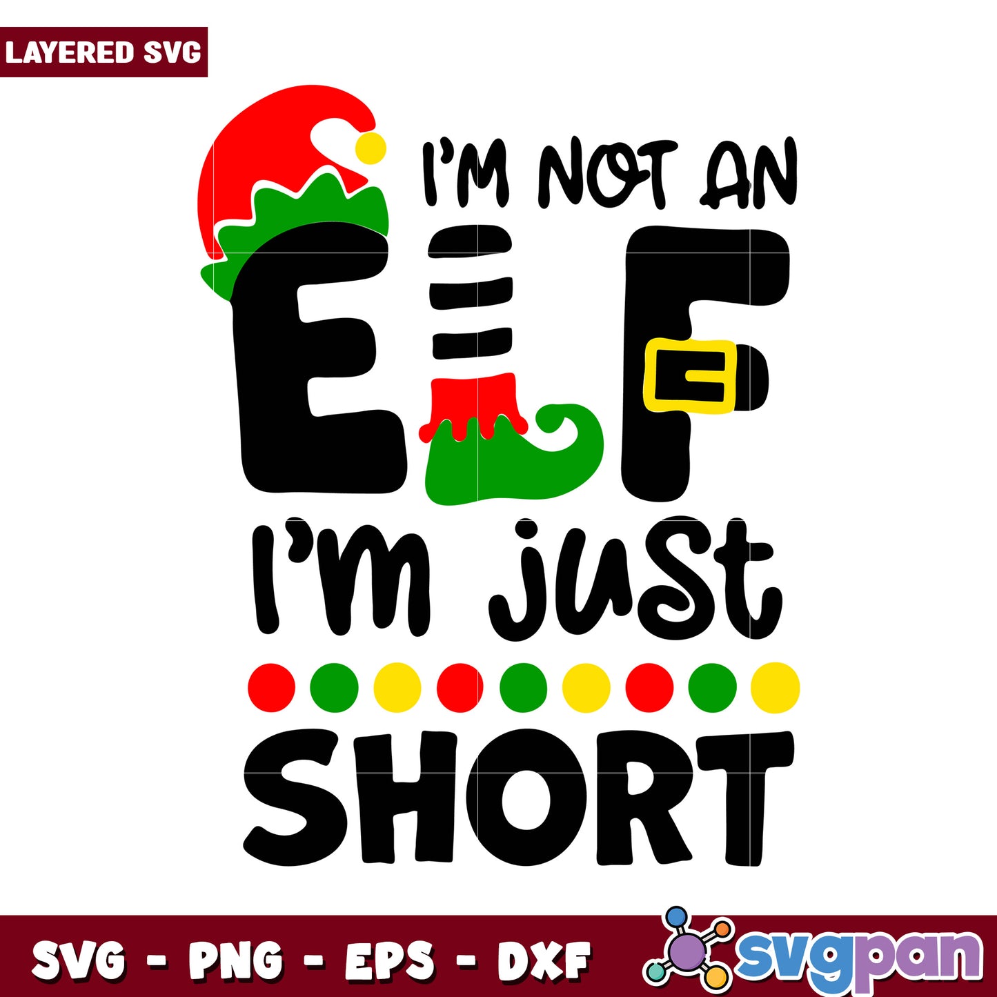 Funny elf quote design for Christmas, great for festive crafting