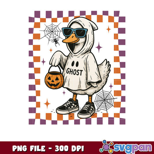 Funny goose halloween costume png, trick or treat png, halloween cartoon ​png