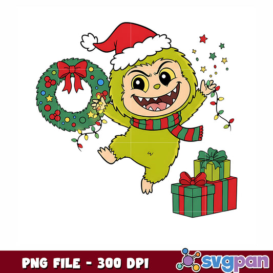 Funny grinchbubu png, christmnas png, christmas clipart png