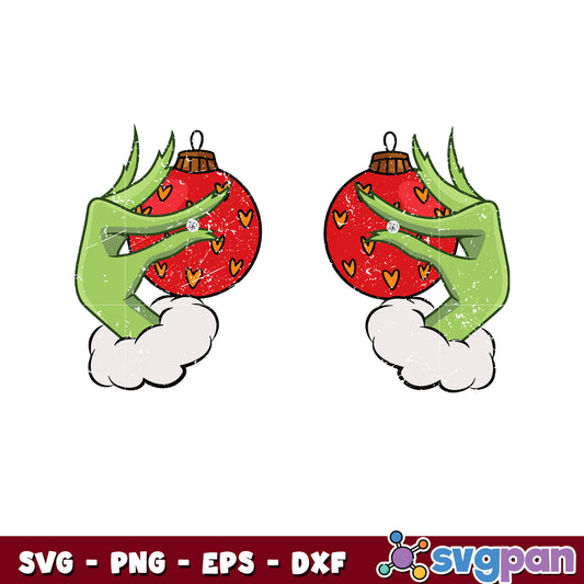 Funny grinch hands christmas svg