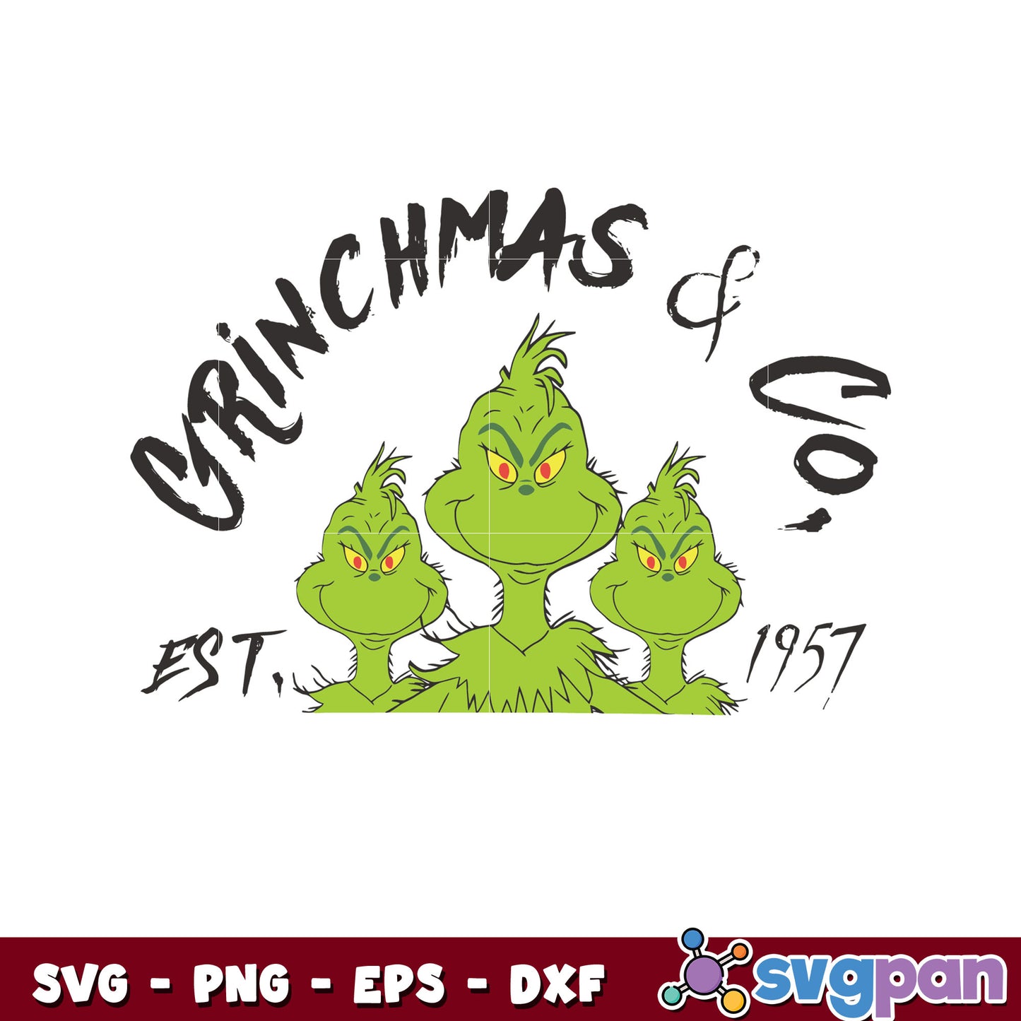 Funny grinchmas and Co est 1957 svg