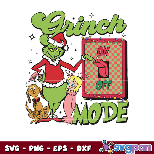 Funny grinch mode on off svg