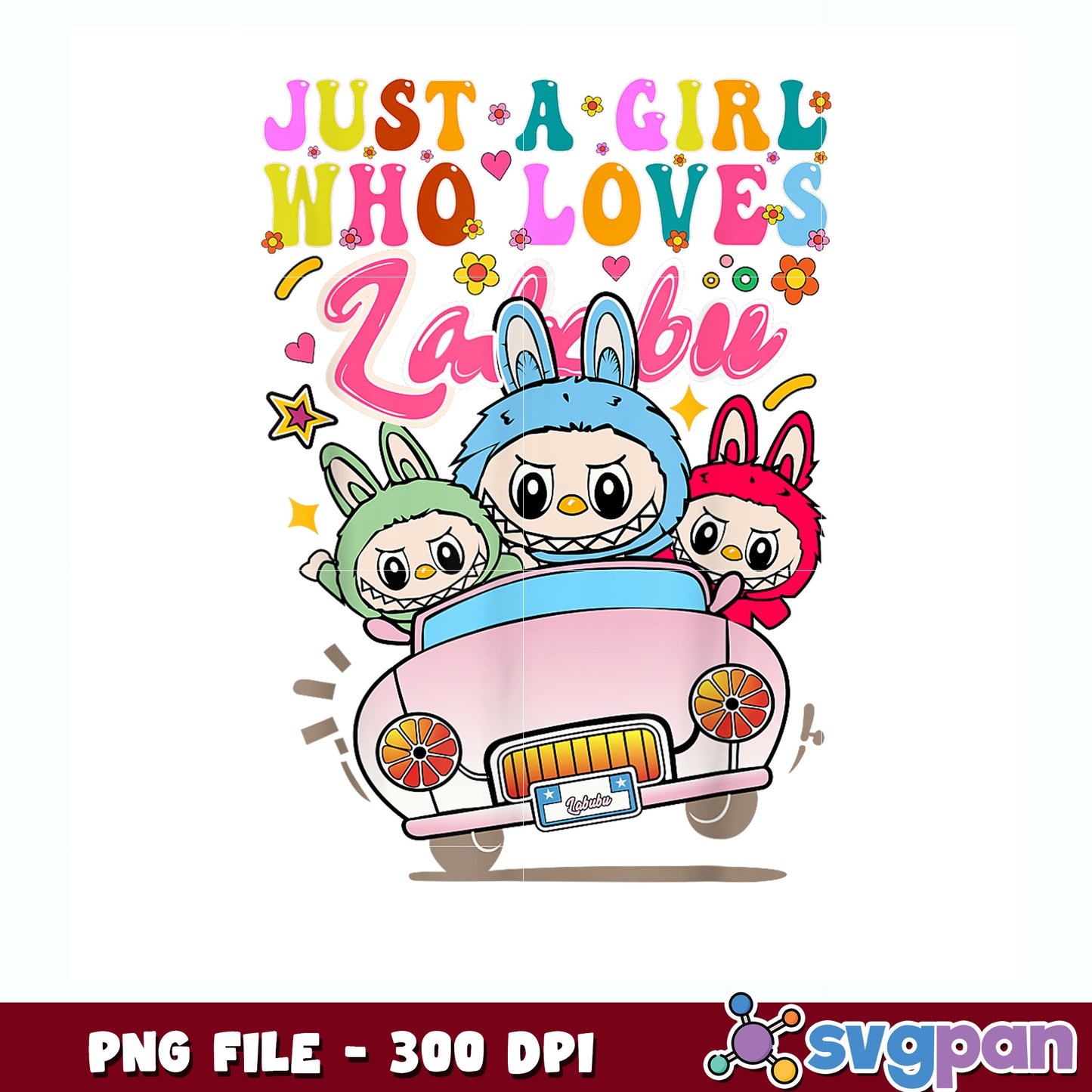 Funny labubu birthday tee girls png, kids labubu png, popmart labubu toys png