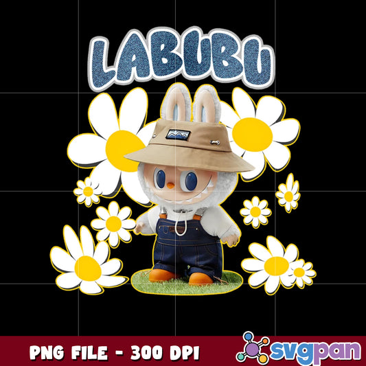 Funny labubu lover cute labubu flowers pullover png, labubu lover png, cute labubu png