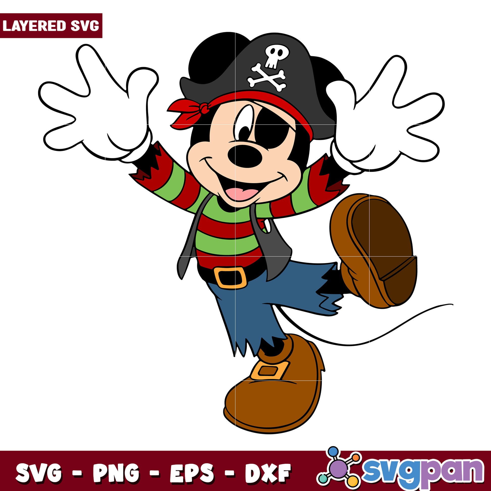 Funny mickey mouse pirate design svg, mickey mouse toys svg, disney movie png