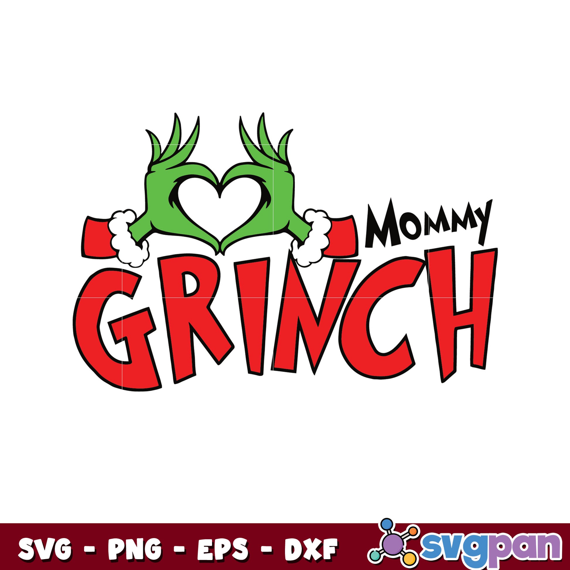 Funny mommy grinch heart svg