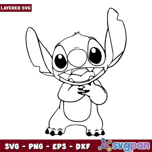Funny stitch design svg, cute stitch toys svg, lilo and stitch svg