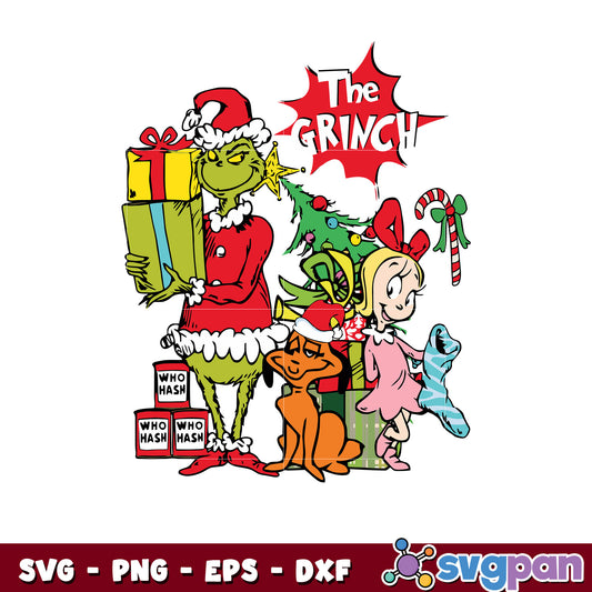 Funny the grinch characters christmas svg