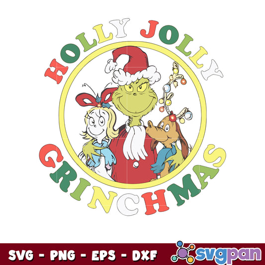 Funny the grinch holly jolly grinchmas svg