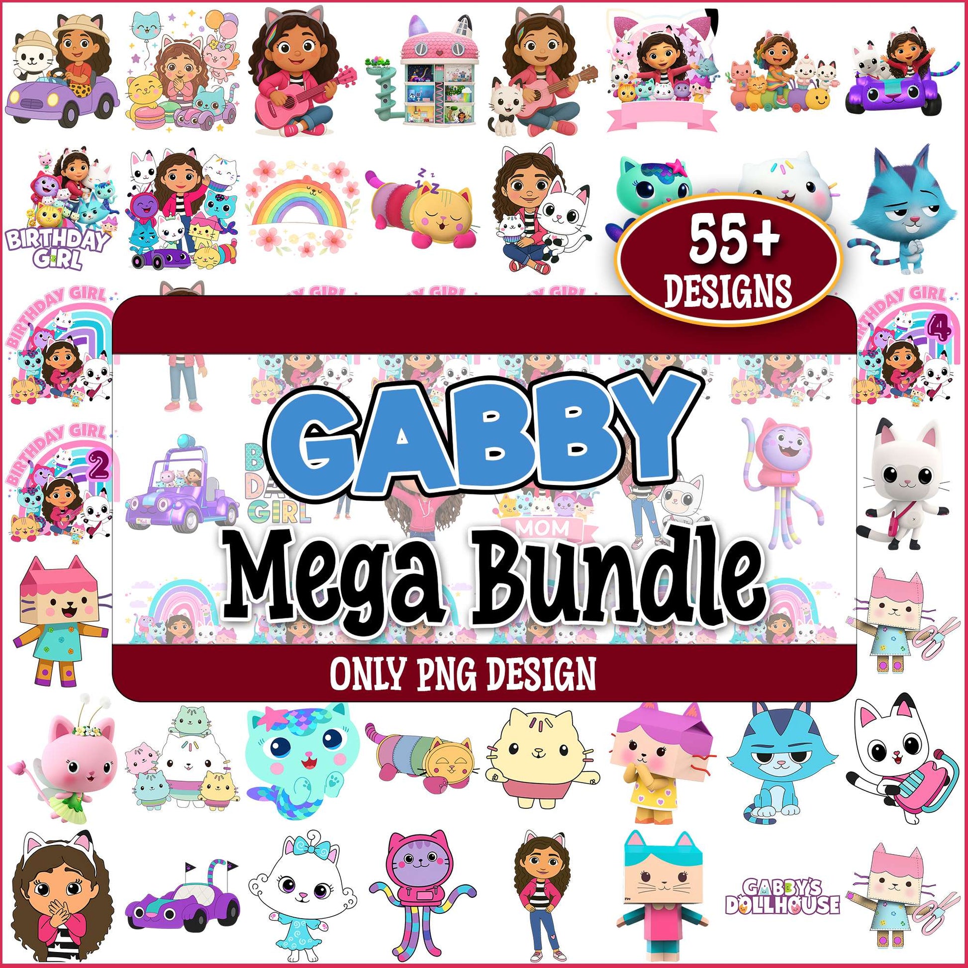 Gabby cute design png bundle