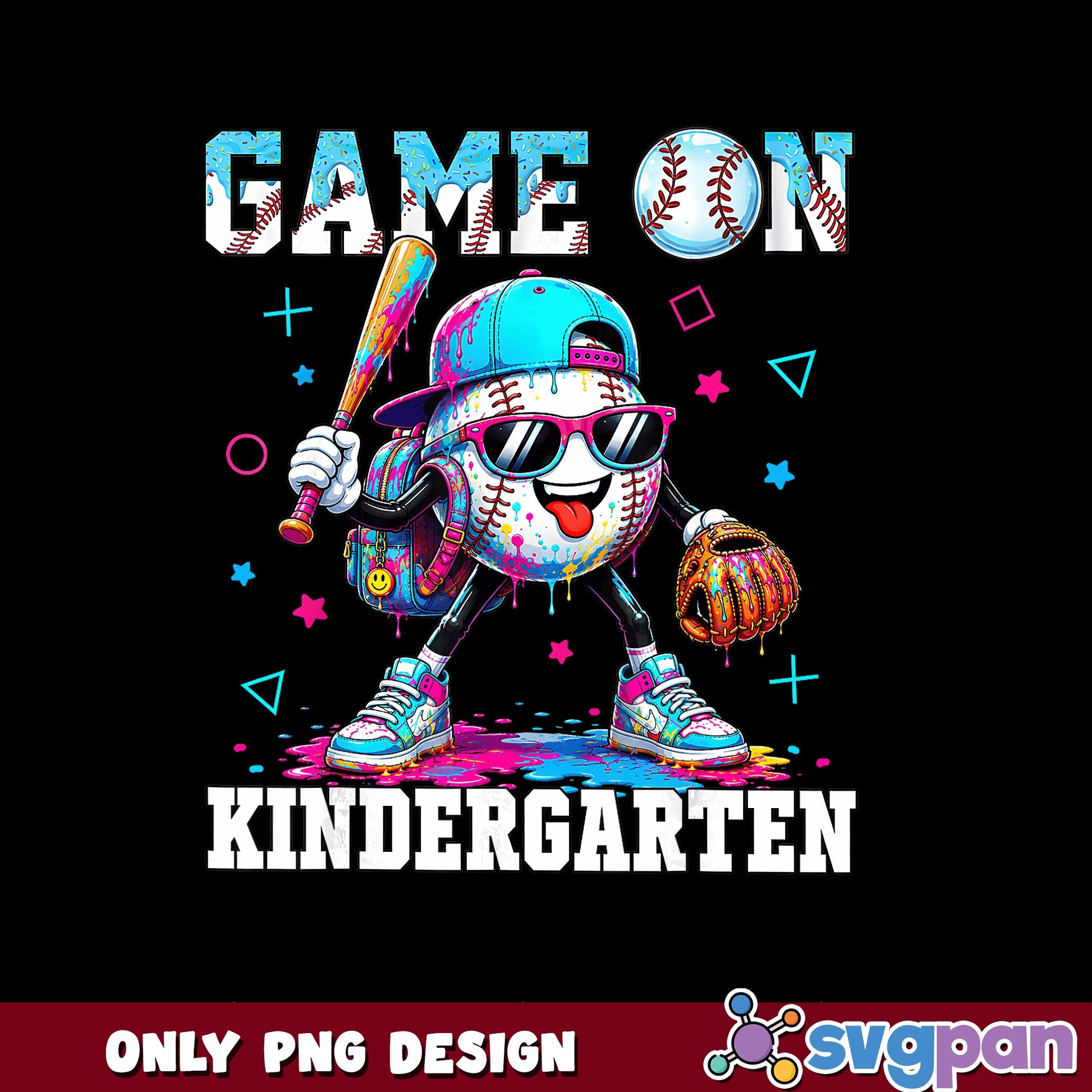 Game On Kindergarten PNG, Baseball Back To School PNG, First Day PNG