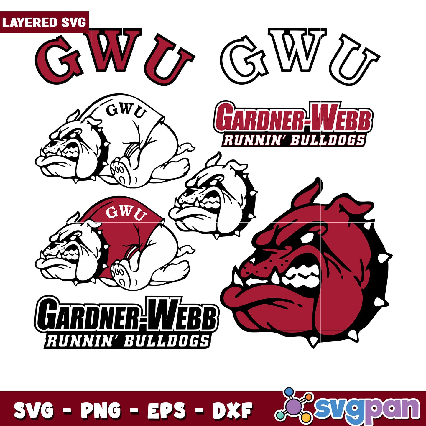 Gardner Webb Bulldogs SVG Bundle