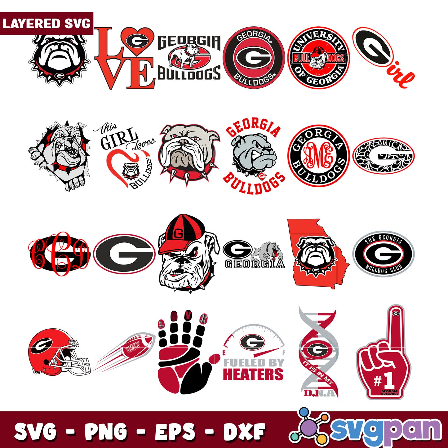 Georgia Bulldogs SVG Bundle